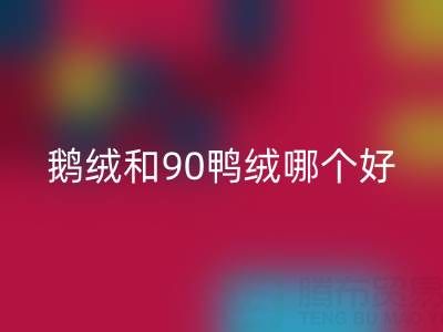 90白鹅绒和90鸭绒哪个好?羽绒生产厂家的深度解析
