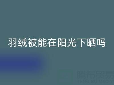 羽绒被能在阳光下晒吗?——上海鸭绒回收厂家揭秘